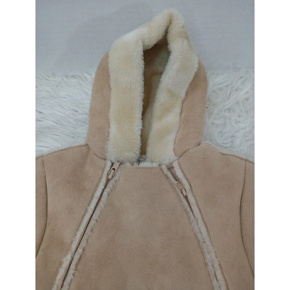 The Childrens Place Baby Luxuries Tan Zip Up Button Snow Suit  SuedeLook Sz 0-3